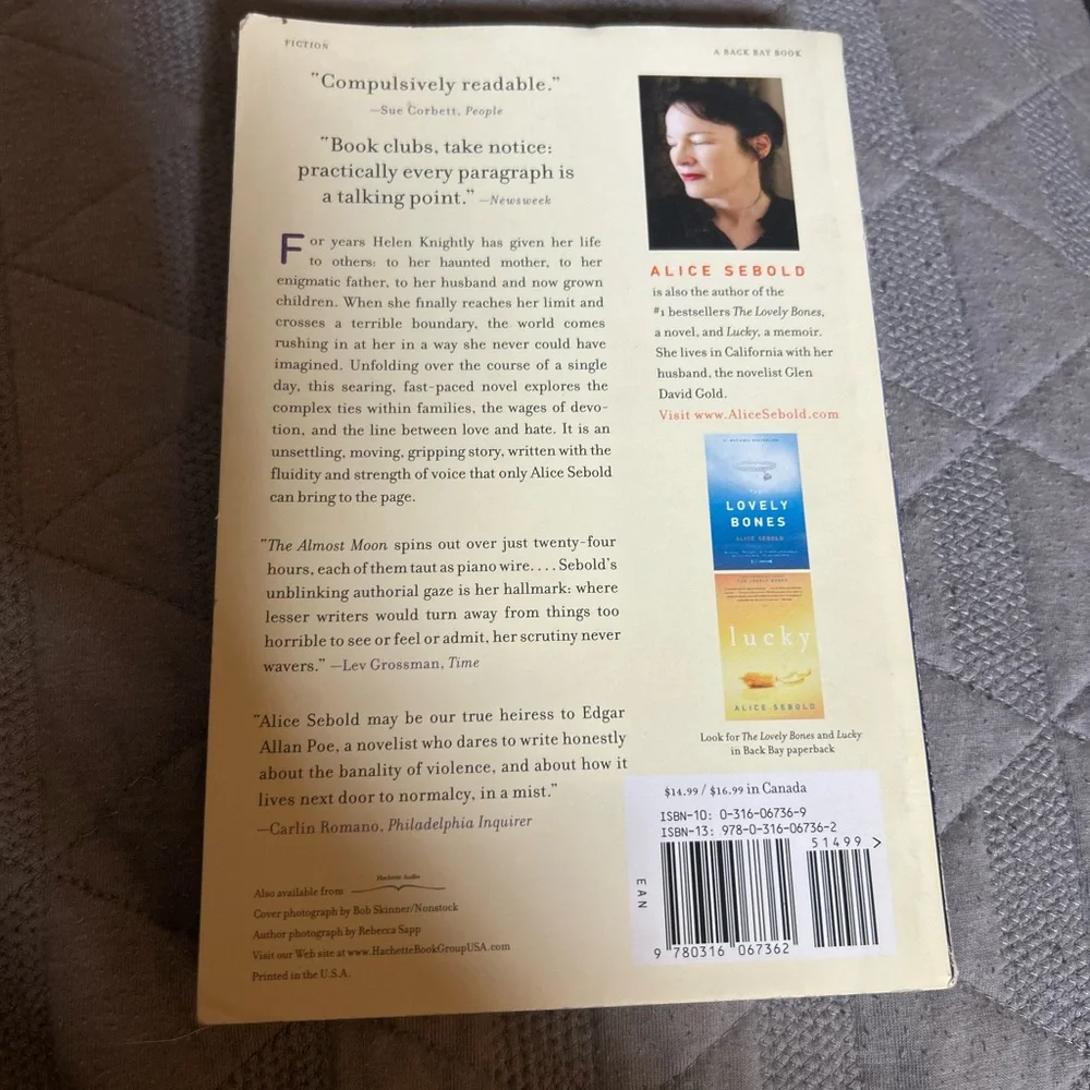 The Almost Moon by Alice Sebold - Purple Cover Paperback